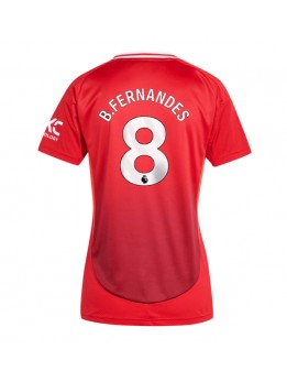 Manchester United Bruno Fernandes #8 Zenski Domaci Dres 2024-25 Kratak Rukavima